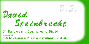 david steinbrecht business card